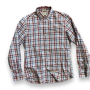 J.Crew Slim 2 Ply 100% Cotton Shirting Poplin Gingham Plaid